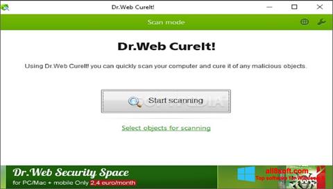 Captură de ecran Dr.Web CureIt pentru Windows 8