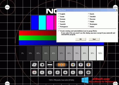 Captură de ecran Nokia Monitor Test pentru Windows 8
