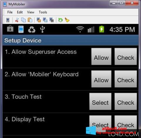Captură de ecran MyMobiler pentru Windows 8