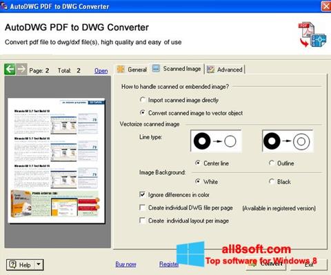 Captură de ecran PDF to DWG Converter pentru Windows 8