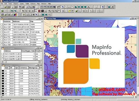 Captură de ecran MapInfo Professional pentru Windows 8