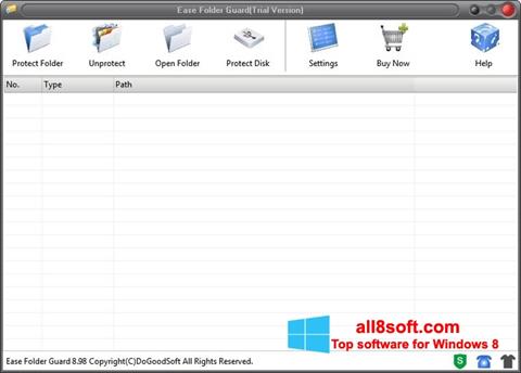 Captură de ecran Folder Guard pentru Windows 8