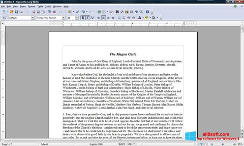 Captură de ecran OpenOffice pentru Windows 8