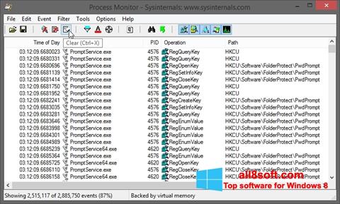 Captură de ecran Process Monitor pentru Windows 8