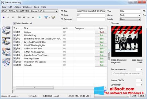 Captură de ecran Exact Audio Copy pentru Windows 8