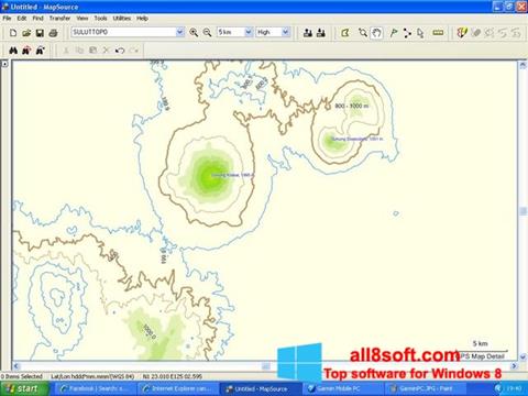 Captură de ecran MapSource pentru Windows 8
