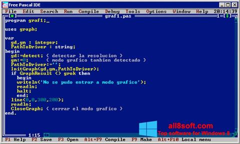 Captură de ecran Free Pascal pentru Windows 8