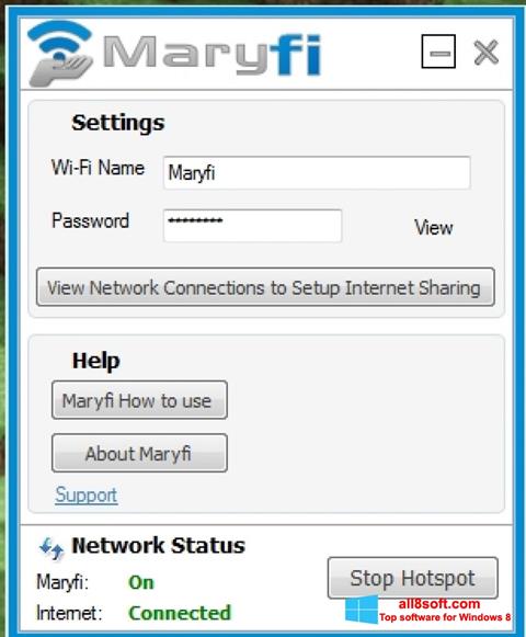 Captură de ecran MaryFi pentru Windows 8
