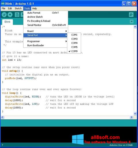 Captură de ecran Arduino pentru Windows 8