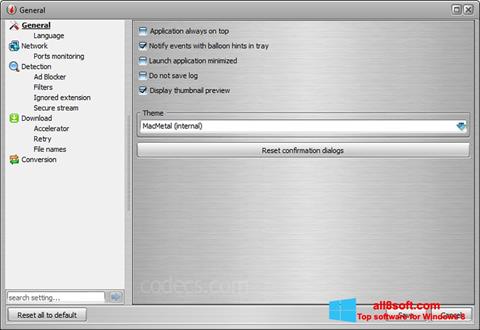 Captură de ecran VSO Downloader pentru Windows 8