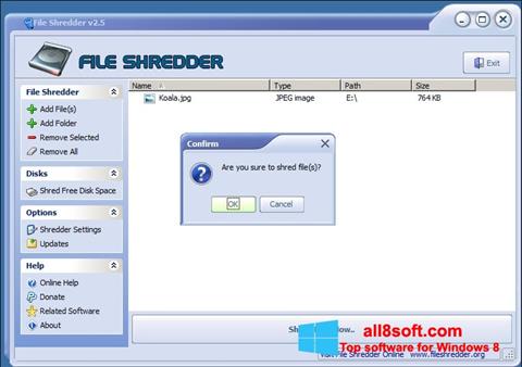Captură de ecran File Shredder pentru Windows 8