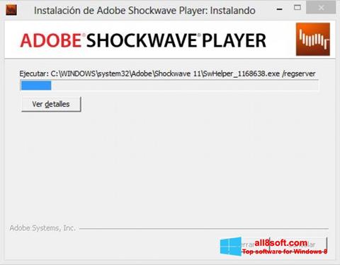 Captură de ecran Adobe Shockwave Player pentru Windows 8