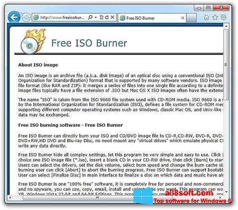 Captură de ecran ISO Burner pentru Windows 8