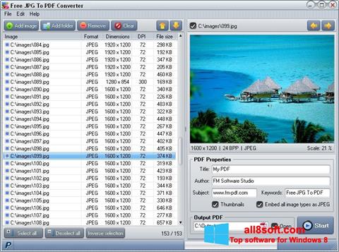 Captură de ecran Image To PDF Converter pentru Windows 8