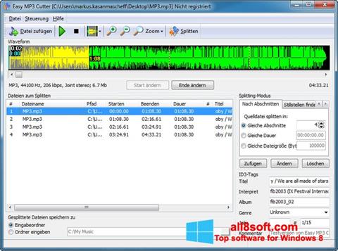 Captură de ecran MP3 Cutter pentru Windows 8