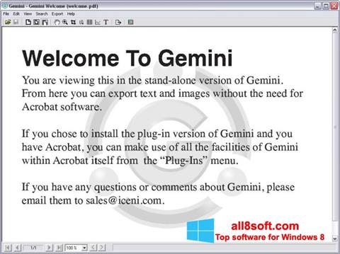 Captură de ecran Gemini pentru Windows 8