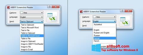 Captură de ecran ABBYY Screenshot Reader pentru Windows 8