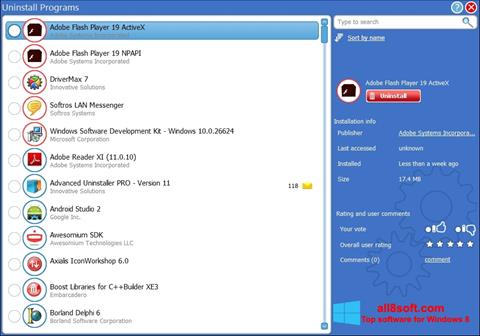 Captură de ecran Advanced Uninstaller PRO pentru Windows 8
