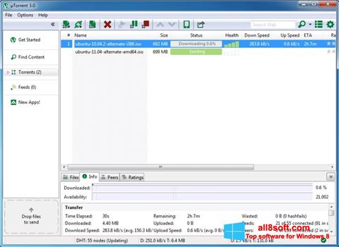 Captură de ecran BitTorrent pentru Windows 8