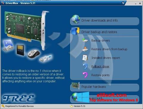 Captură de ecran Driver Cleaner pentru Windows 8