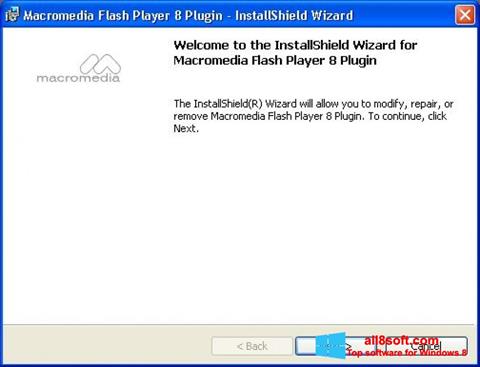Captură de ecran Macromedia Flash Player pentru Windows 8