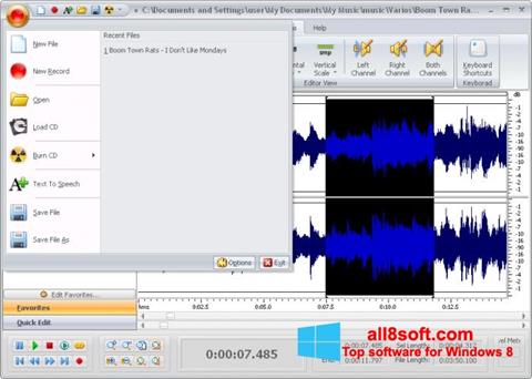 Captură de ecran Free Audio Editor pentru Windows 8