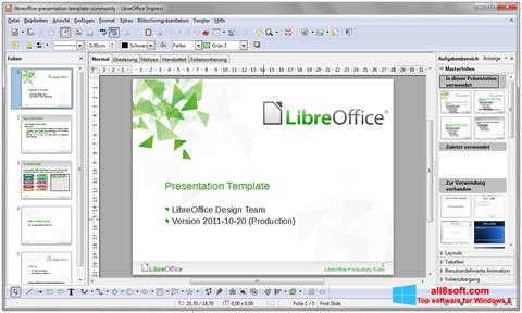 Captură de ecran LibreOffice pentru Windows 8