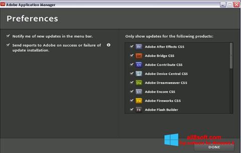 Captură de ecran Adobe Application Manager pentru Windows 8