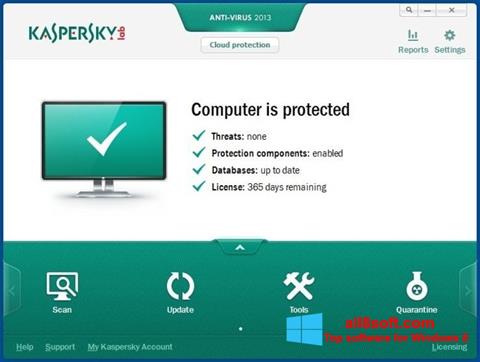 Captură de ecran Kaspersky AntiVirus pentru Windows 8