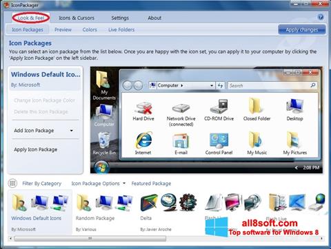Captură de ecran IconPackager pentru Windows 8