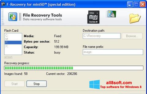 Captură de ecran F-Recovery SD pentru Windows 8