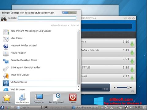 Captură de ecran VkAudioSaver pentru Windows 8