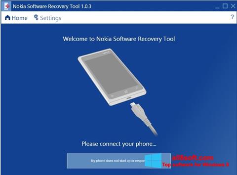 Captură de ecran Nokia Software Recovery Tool pentru Windows 8