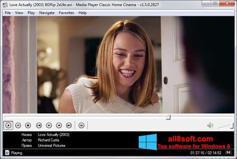 Captură de ecran Media Player Classic Home Cinema pentru Windows 8