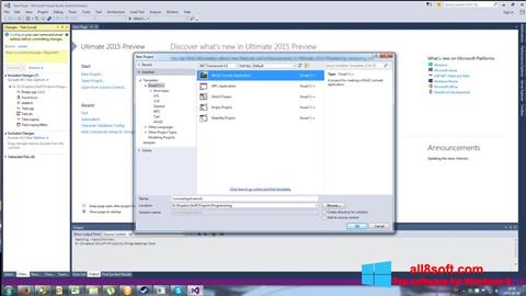 Captură de ecran Microsoft Visual Basic pentru Windows 8