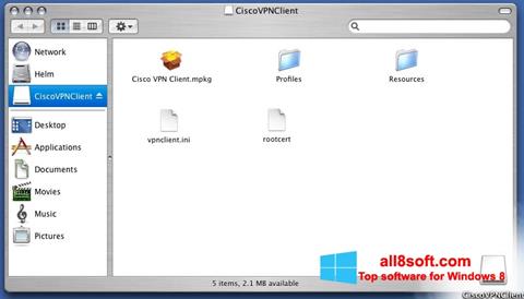 Captură de ecran Cisco VPN Client pentru Windows 8