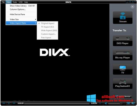 Captură de ecran DivX Player pentru Windows 8