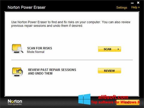 Captură de ecran Norton Power Eraser pentru Windows 8