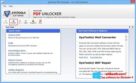 Captură de ecran PDF Unlocker pentru Windows 8
