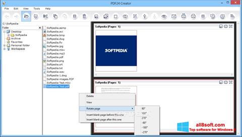 Captură de ecran PDF24 Creator pentru Windows 8