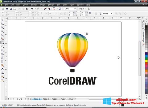 Captură de ecran CorelDRAW pentru Windows 8