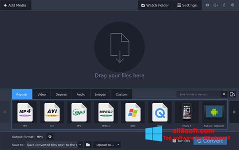 Captură de ecran Movavi Video Converter pentru Windows 8