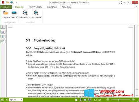Captură de ecran Hamster PDF Reader pentru Windows 8