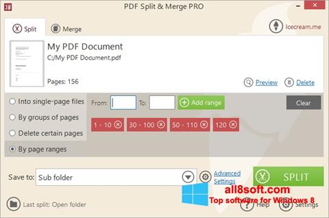 Captură de ecran PDF Split and Merge pentru Windows 8