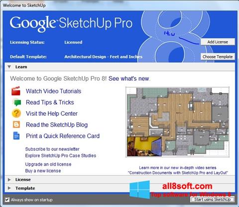 Captură de ecran Google SketchUp Pro pentru Windows 8