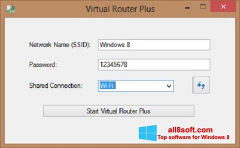 Captură de ecran Virtual Router Plus pentru Windows 8