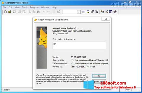 Captură de ecran Microsoft Visual FoxPro pentru Windows 8