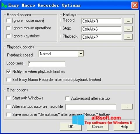 Captură de ecran Easy Macro Recorder pentru Windows 8