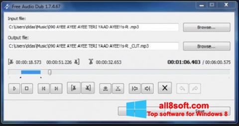 Captură de ecran Free Audio Dub pentru Windows 8