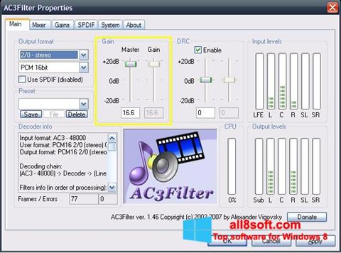 Captură de ecran AC3Filter pentru Windows 8